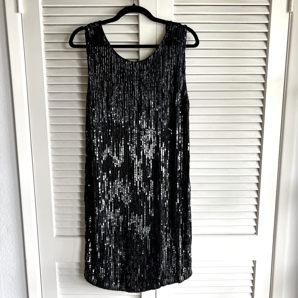 All Saints Black Embellished Dress